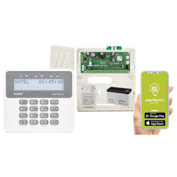ZESTAW ALARMOWY SATEL PERFECTA 16 SET-A + PRF-LCD + AWT150 + 7Ah
